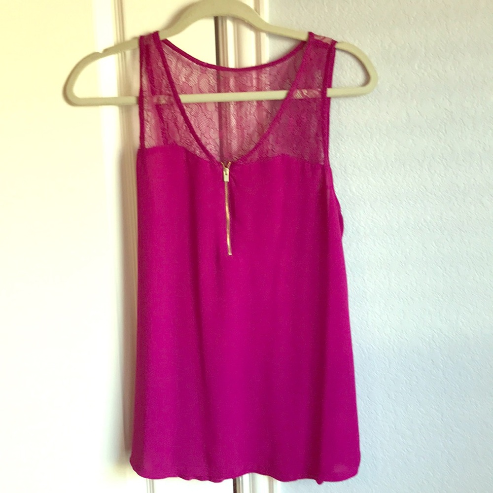 Express size L - magenta sleeveless blouse